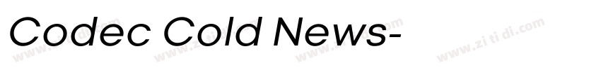 Codec Cold News字体转换